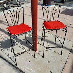 Wrought iron bar stools
