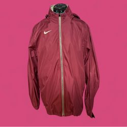 Burgundy Nike windbreaker jacket