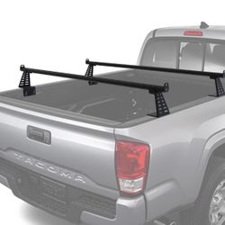 Adjustable 65.4”Heavy Duty Truck Bed Rack Cross Bars?2PCS? For Mid-Size Trucks With Soft Roll-Up, Hard Rolling,Tri-Fold, Retract Hard Tonneau Covers|A