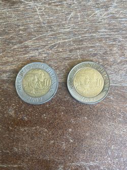 PHILIPPINES 10 PISO 2002 And 2003 OLD COIN