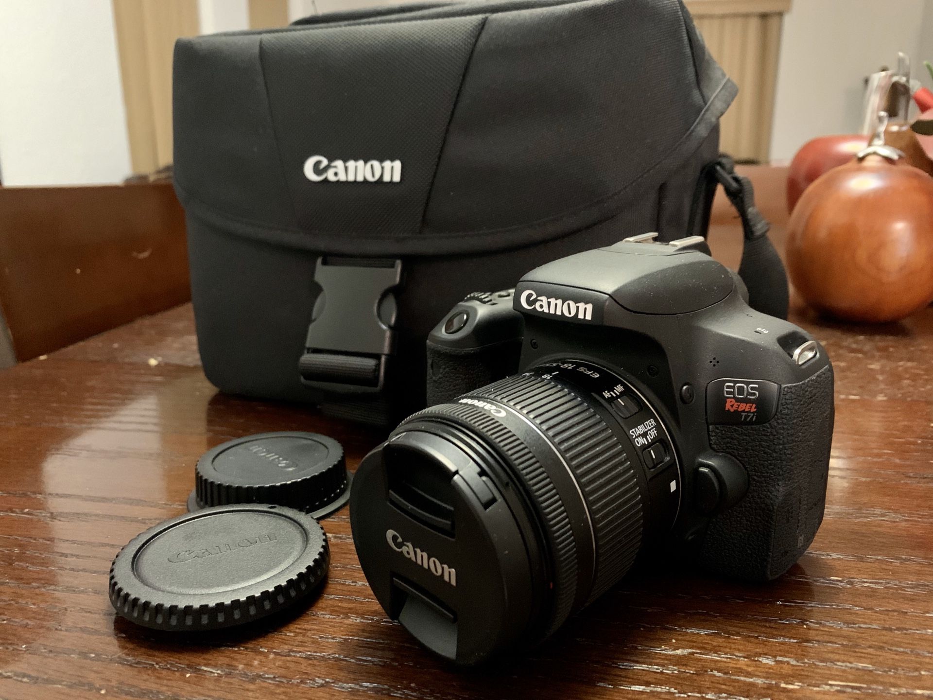 Canon EOS Rebel T7i US 24.2 Digital SLR Camera, WiFi-Bluetooth camera, 32G card