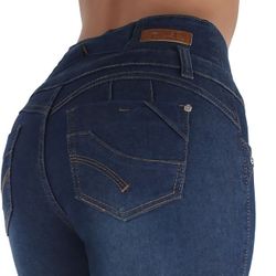 Colombian Butt Lift Levanta Cola Skinny Denim Leggings Jeans Junior Size 8