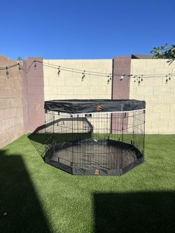 PJYuCien 8 Panel Pet Play Pen with Bottom & Top Cover (35th Ave & Bell Rd)