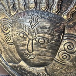 Decorative Vintage Wall Art Inspired by Traditional South Asian Ritual Masks 