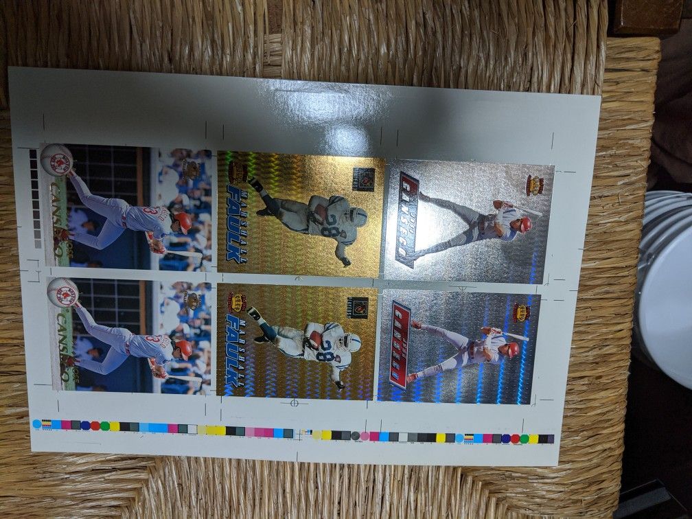 Pacific trading cards, uncut insert foil cards