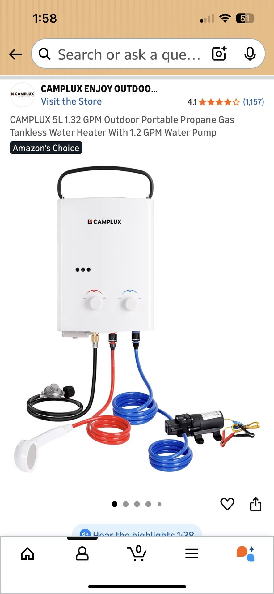 Portable Tankless Water Heater