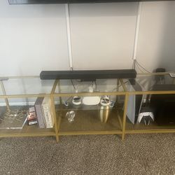 Glass TV Console W/ LED Lights 