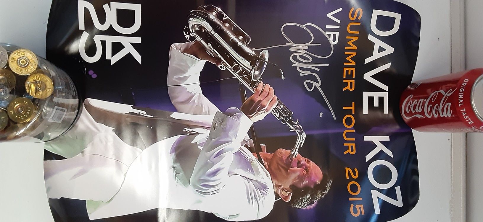 Signed Dave Koz 2015 Summer Tour Promotional Poster Sax Player, Saxophonist
