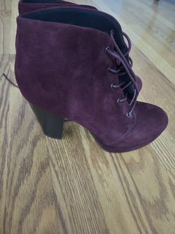 Burgundy Color Woman Heels