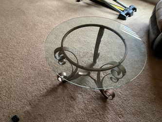 Glass top table