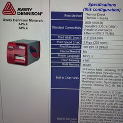 2 AP Thermal Printer + 2 Pallet Of 6x4, 4x4 Labels