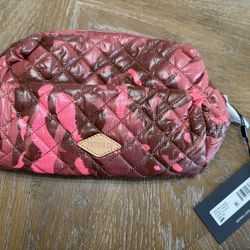 MZ Wallace Mica Cosmetic Bag Pink Camo 