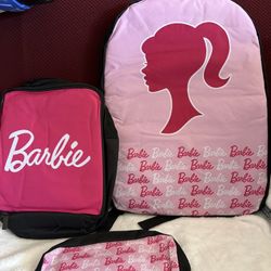 New Barbie, Backpack, Lunchbox And Pen, Pencil Case