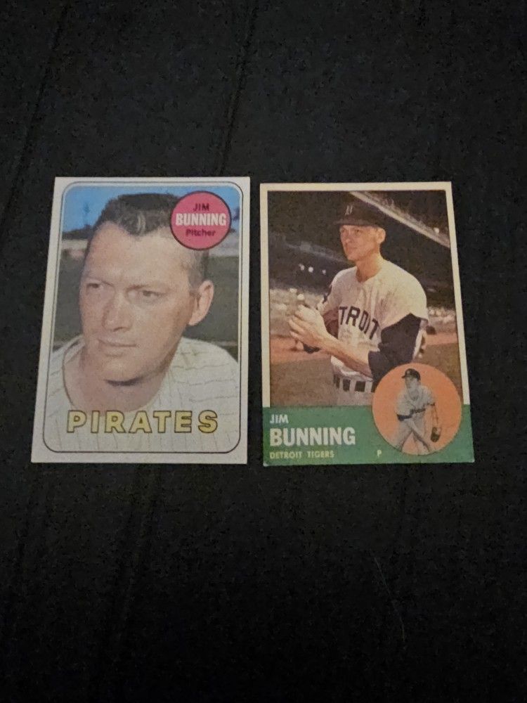 1963 And 69 Topps Jim Bunning