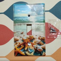 Beach View Starfish Light Switch Cover Plate For Home Decor 