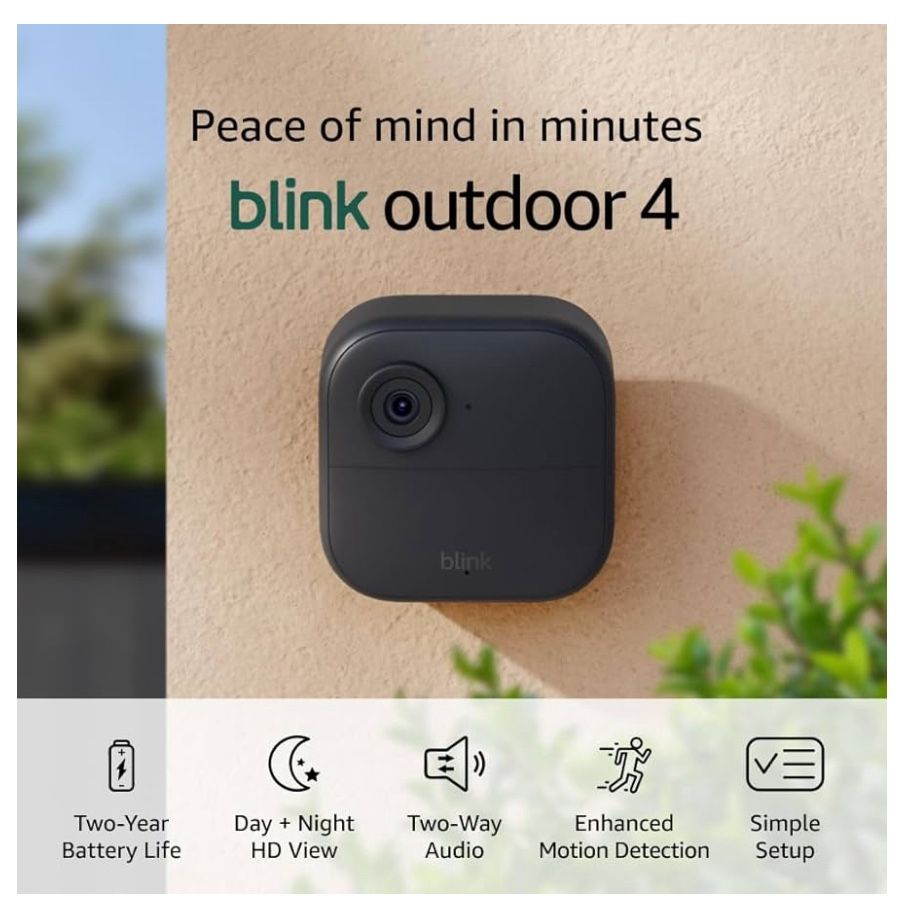 Blink Outdoor 4, Wireless smart security camera HD– 3 camera s