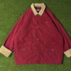 Mens Vintage VTG Y2K Tommy Hilfiger Chore Jacket Size XL