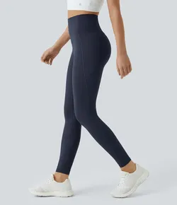 NWT HALARA UltraSculpt High Waisted Tummy Control Pockets 7/8 Workout Leggings M