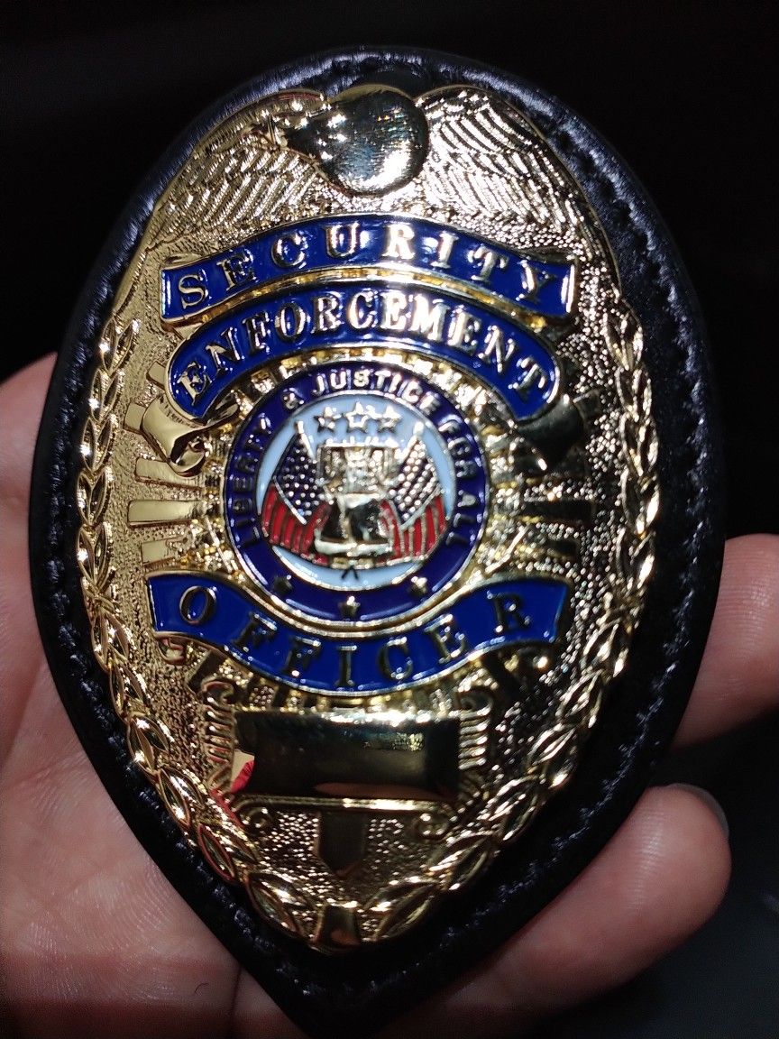 Security Gold Color Badge