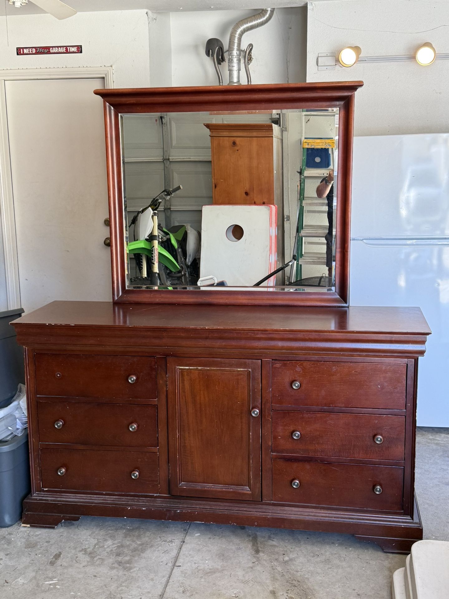 Dresser with mirror