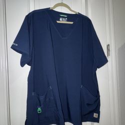 Carhartt Women’s Scrubs Top 3XL – Navy Blue (Queen Creek)