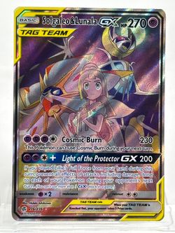 Pokémon TCG Cosmic Eclipse Solgaleo & Lunala Gx 216 Holo English