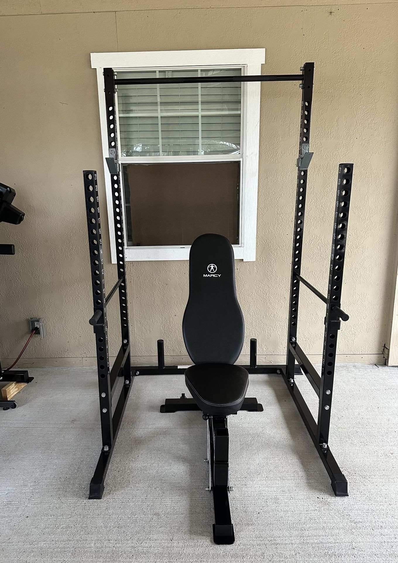 Marcy Home Gym Cage System Workout Station for Weightlifting & Bench ...