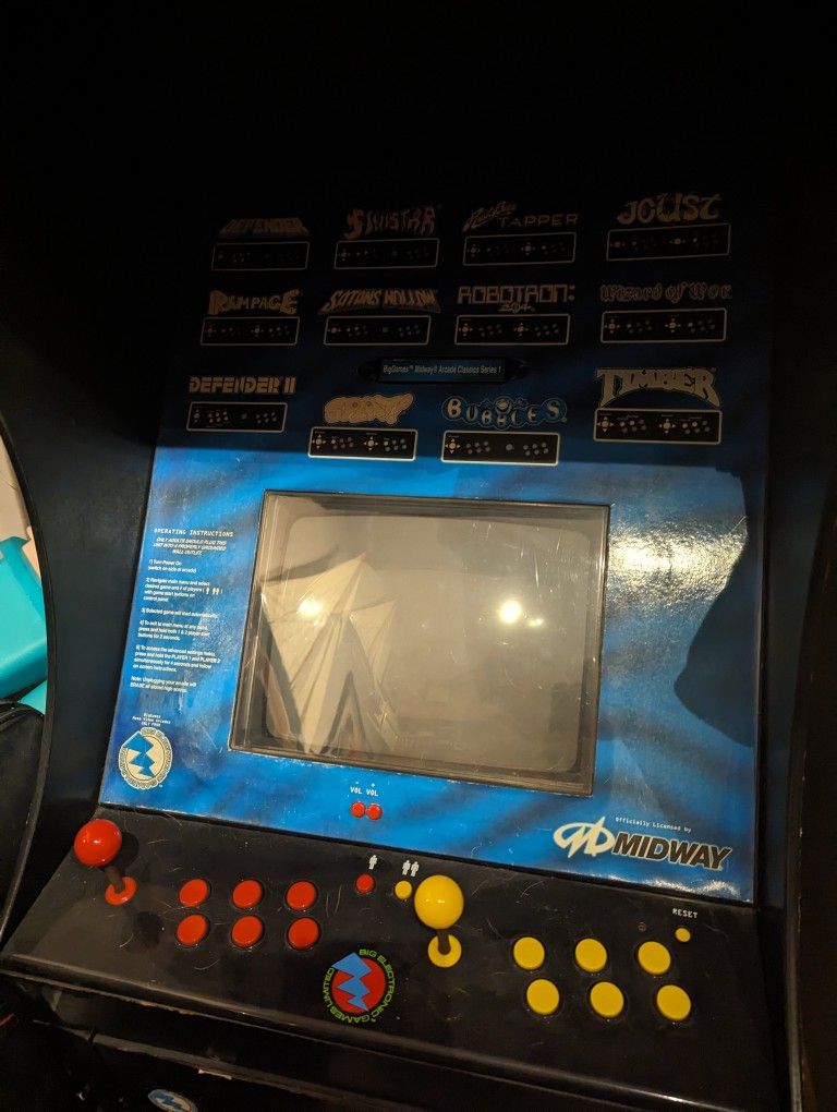 Midway Games Arcade Cabinet With 12 Games