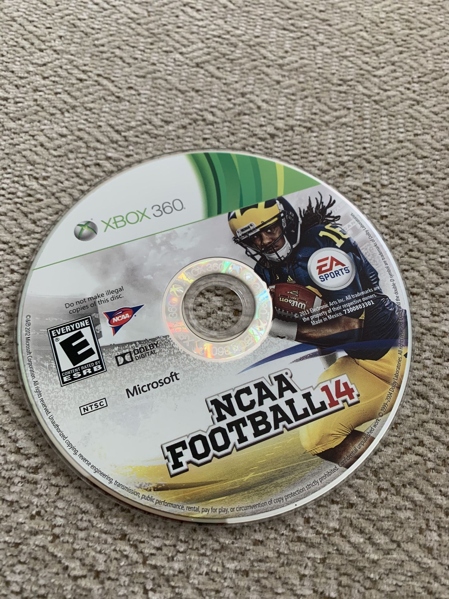 NCAA 14 Football XBOX 360 game