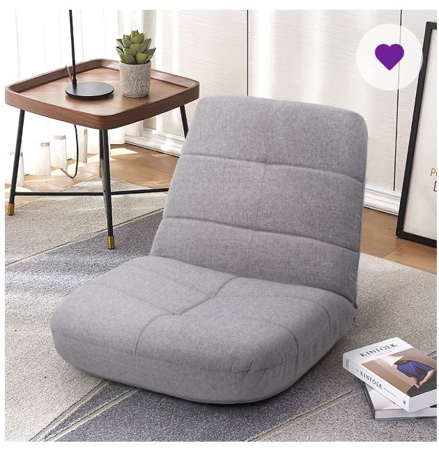 Adjustable 5-positions Padded Floor Gaming Chair With Back Support