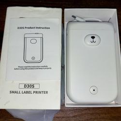 D30S Small Mini Portable Label Maker Bluetooth Printer
