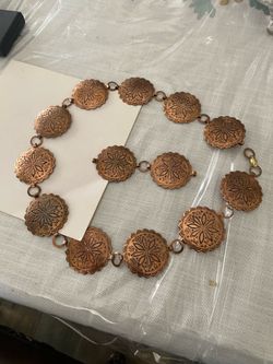 Vintage Native copper Concho belt