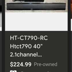 Sony Soundbar And Subwoofer 