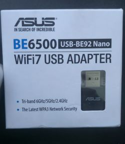 ASUS BE6500 USB-BE92 Nano WiFi7 USB Adapter