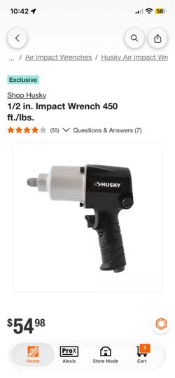 Husky 1/2 in. Air Impact Wrench 450 ft-lbs