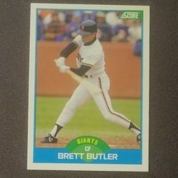 1989 Score Brett Butler San Francisco Giants #216 Baseball Card Vintage Collectible Sports MLB