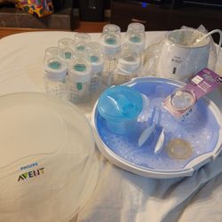 Philips Avent Baby Bottle Set with Sterilizer and Warmer.