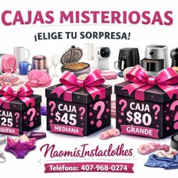 "Mysterious Box: extreme discounts on household products... open yours before they run out!"