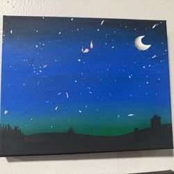 Night Sky Acrylic Painting