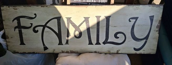 Large family sign