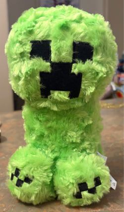 Fuzzy green Minecraft creeper