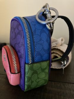 Coach mini backpack store coin purse