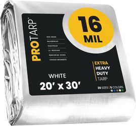 PROTARP Heavy Duty 20' × 30' Waterproof Tarp – 16 Mil – Brand New – $100