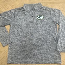 NFL Team Apparel Greenbay packers Men's 3/4 Zip Tee  Size large