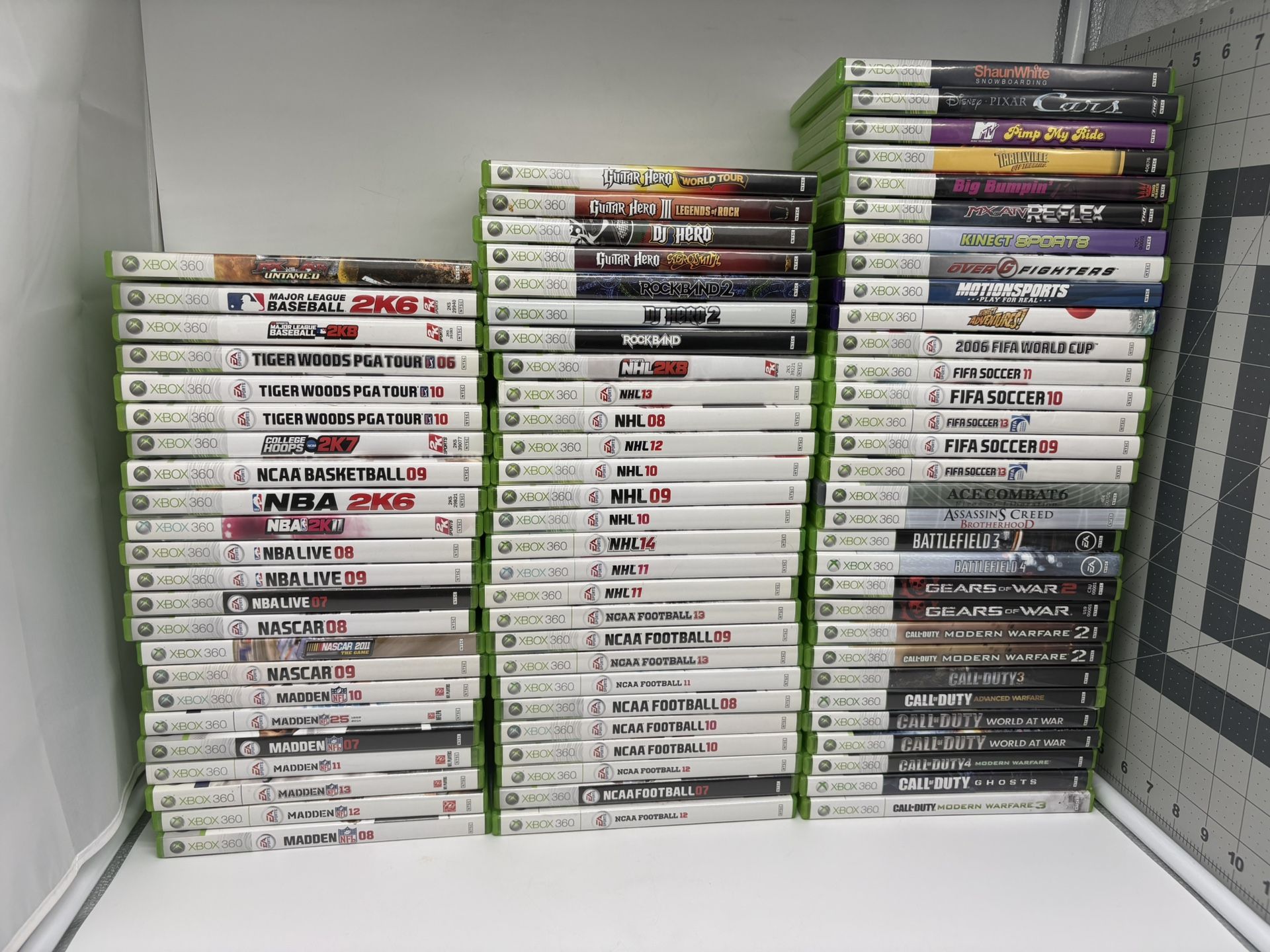 Xbox 360 Various Games Bundle Lot of 81 Video Games/ Rockband, NHL, Madden, NBA