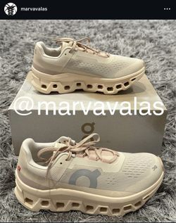 On Cloudmonster Moon Fawn. Womens 8.5