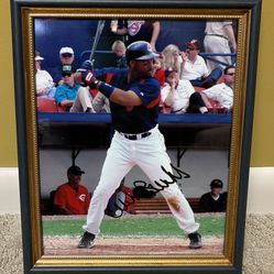 Ellis Burks Cleveland Indians Autographed 8x10 Framed Photo With COA