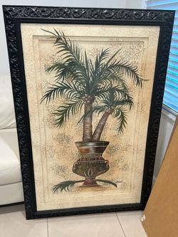 Classic Palm Tree with black frame