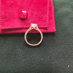 14k Rose Gold Solitaire Diamond Ring