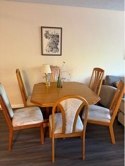Wood table and chairs